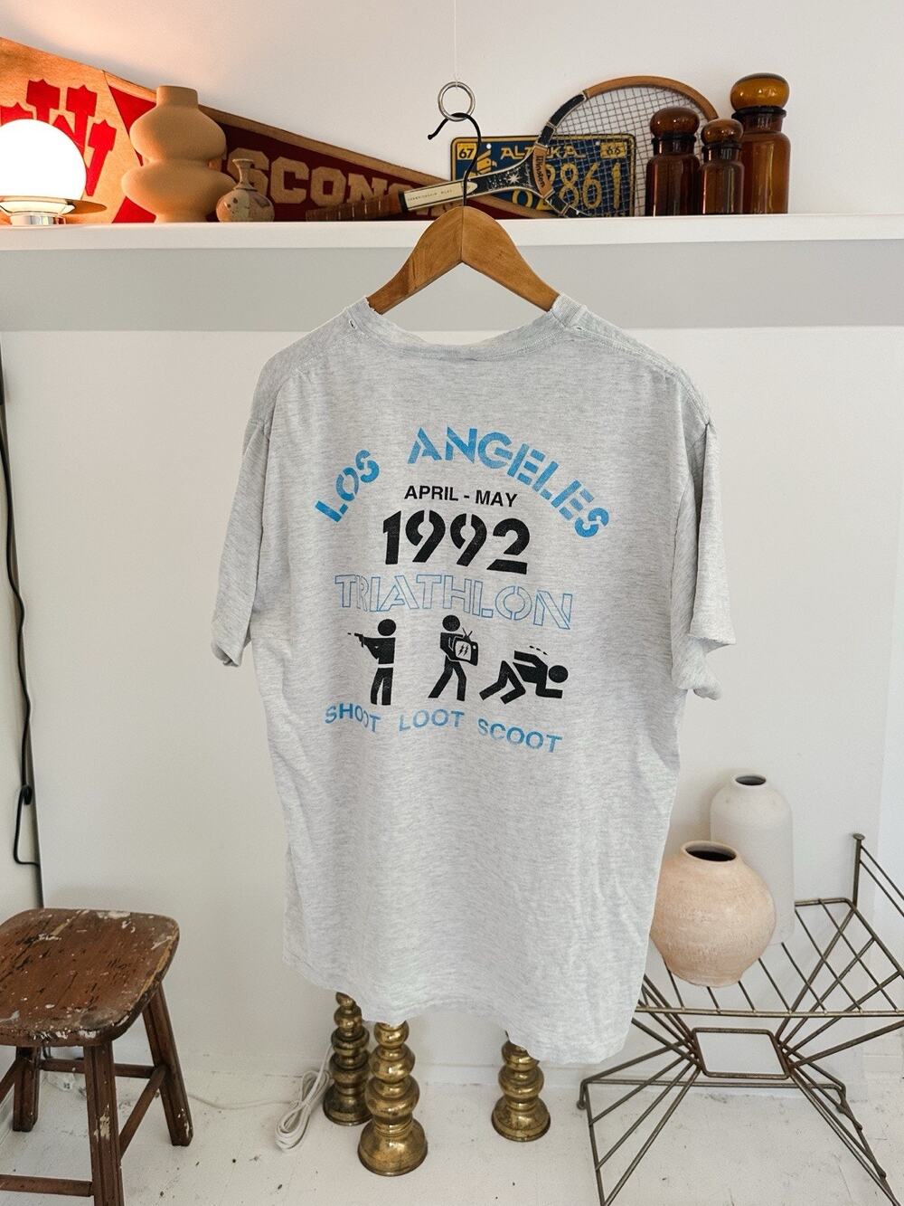 Vintage Los Angeles 1992 Riot Triathlon Shoot Loot Scoot Single Stitch T-Shirt L